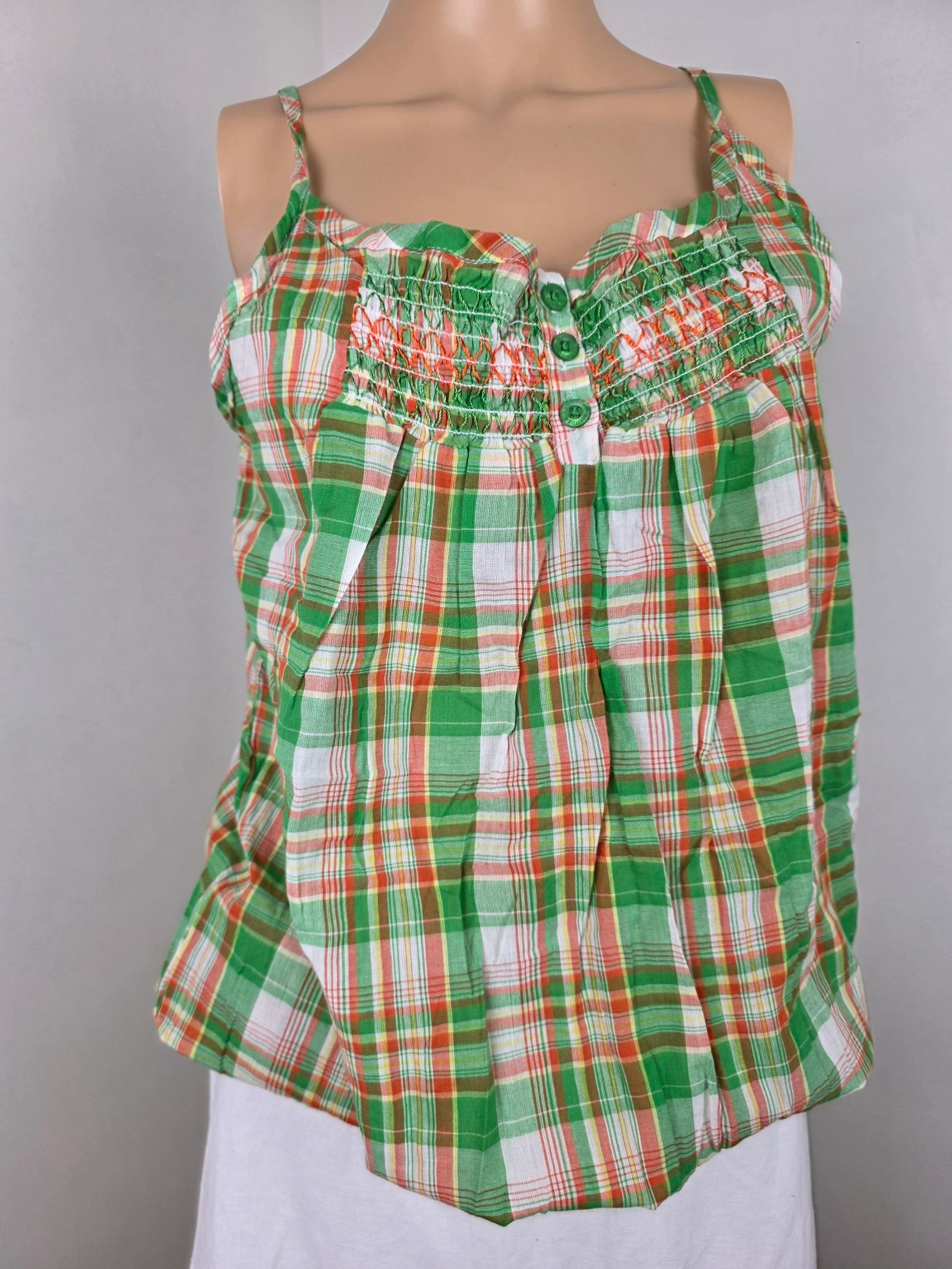 Top à bretelles / Caraco madras coton 🍒y2k vintage 2000's🍒taille 40